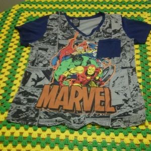 Marvel Shirt Pocket Tee Iron Man Spiderman Hulk